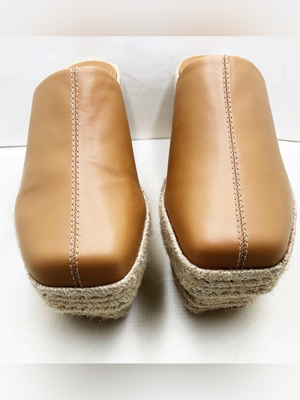 {Cult Gia} Lia Leather Espadrille Platform Mules - Picture 12 of 16